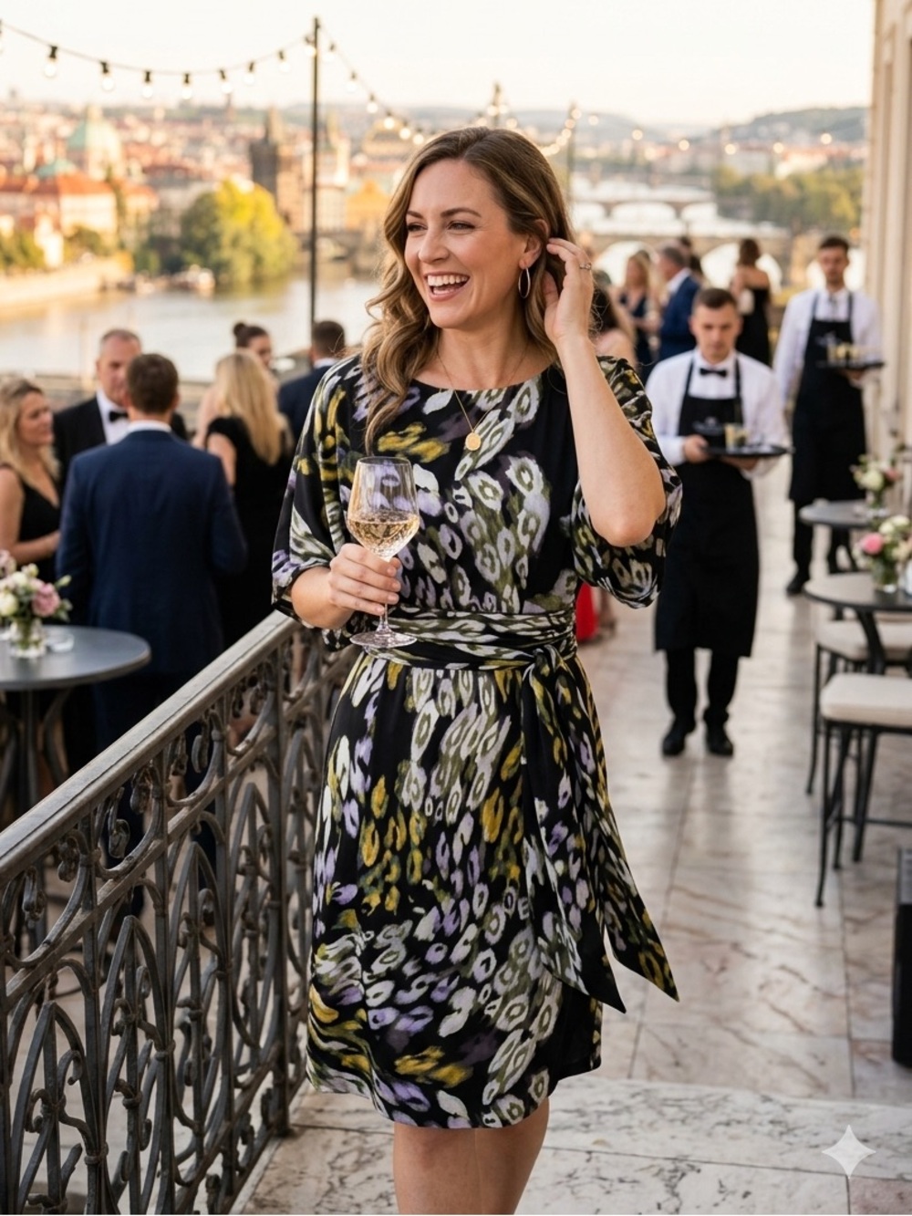 Taylor Watercolor Kimono style dress